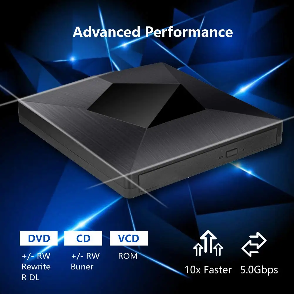 Тип C USB 3,0 DVD привод DVD RW горелка Писатель Rewriter CD rom ридер плеер Внешний привод для портативных ПК Windows Mac OS