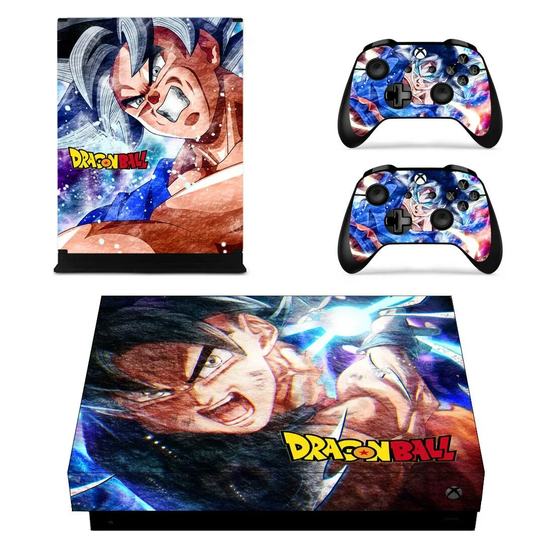 Dragon Ball супер Полный лицевой панели кожи консоли и наклейка на контроллер для Xbox One X консоли+ контроллер кожи стикер