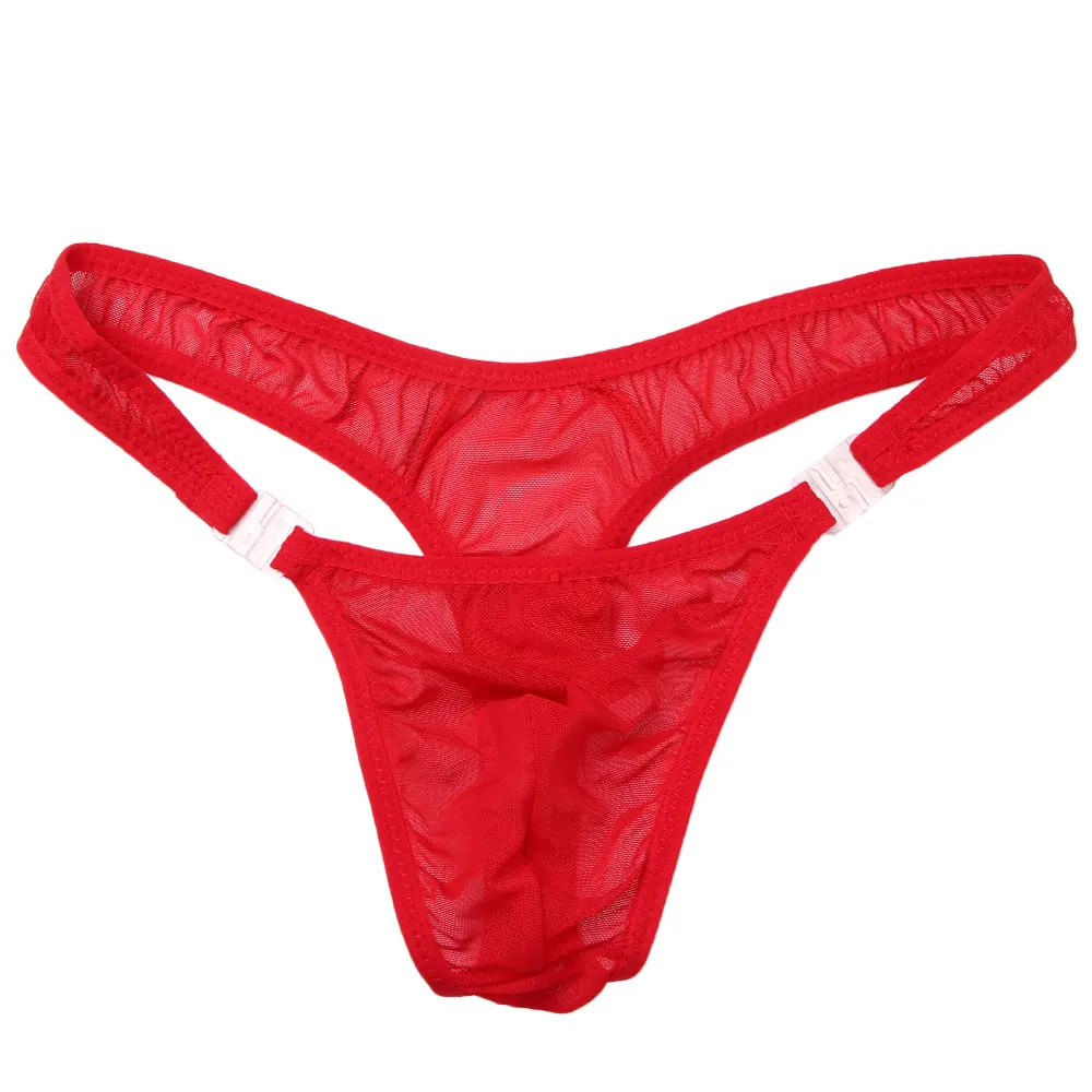 Men Underwear G-string Thong Briefs Bulge Pouch Breathable Panties Perspective Bikini men underwear