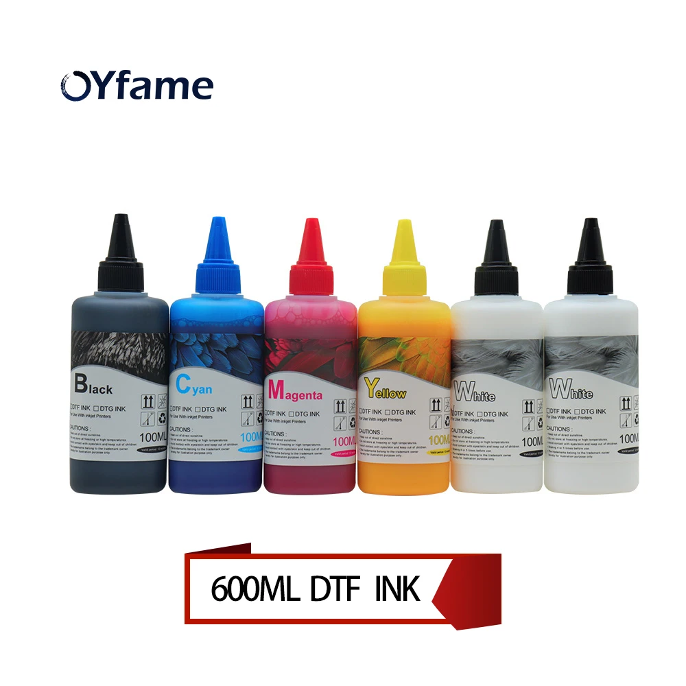 

OYfame 600ml DTF ink DTF Powder DTF Printer For Directly printer film ink For Epson L805 L1800 R1390 DX5 I3200 DTF Printer
