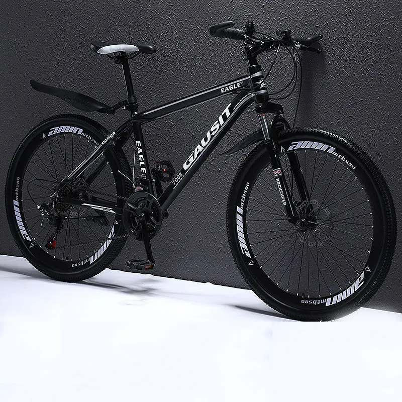 Sports and Entertainment Mountain Bike One Wheel Aluminum Alloy Ultra Light Bike Adult Racing Speed Off Road Bicycle - Цвет: Black and white