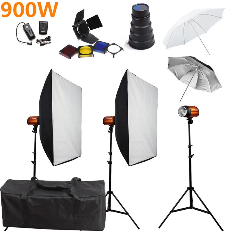 

Photography 900W Godox Smart 300SDI Monolight Flash Strobe Flash Light Softbox Stand Flash Lighting Kits for Photo Video Studio