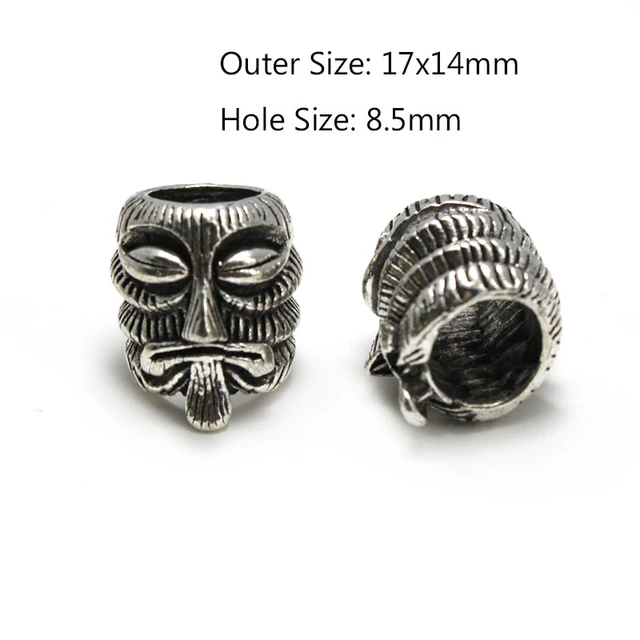 Vikings Warrior Skull Stainless Steel Beard Beads