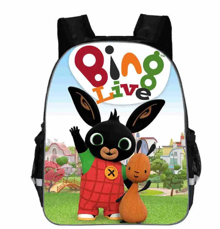 photo color Bing Bunny рюкзак с принтом, школьный рюкзак для мальчиков и девочек, детская сумка для книг, мультяшный рюкзак для маленьких девочек, cartable enfant, сумка для детского сада - Цвет: photo color