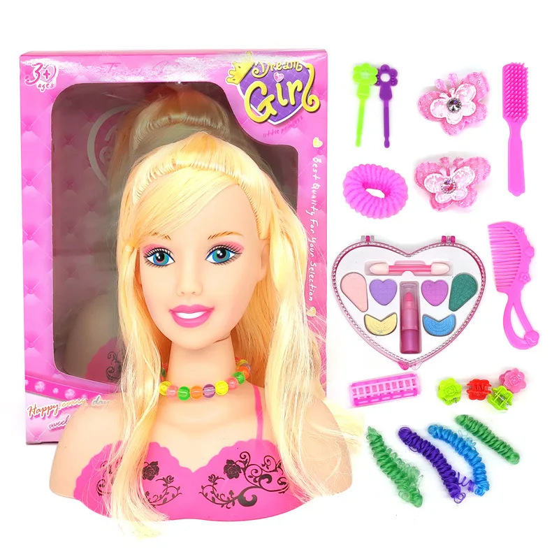 Kids Dolls Half Body Makeup Comb Hair Toy Doll Pretend Play Princess Set Play Toys Girls Makeup Training Girl Ideal Gifts