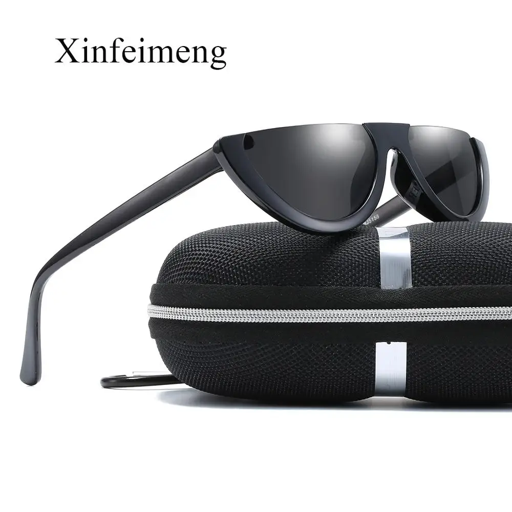 Винтажные полуоправы кошачий глаз солнцезащитные очки для женщин роскошный