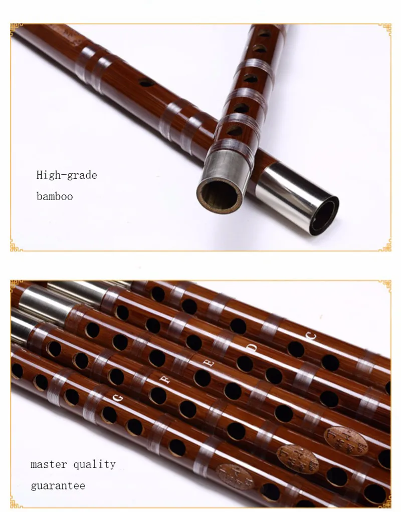 Мастер градусов бамбуковая флейта детский профессиональный взрослых высококлассная поперечная флейта Музыкальные инструменты деревянный dizi