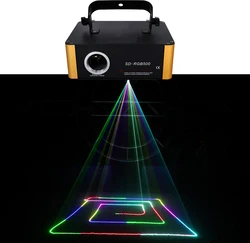 Projecteur Laser pour Animation, 400mW, DMX, carte SD, effet d'éclairage de scène, Disco, soirée, mariage, vacances, Club, Bar, Scanner Laser 