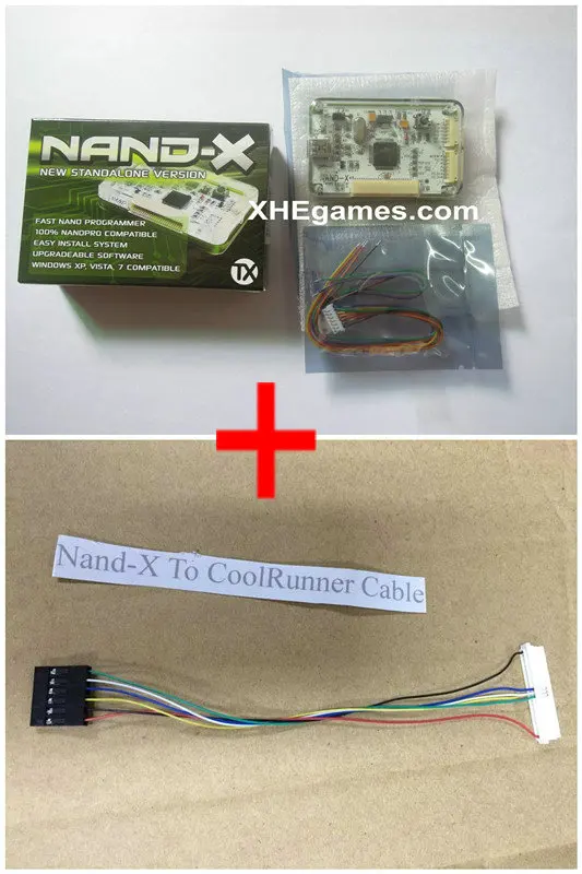 Для xbox 360 TX NAND-X с кристальным корпусом Кабельный комплект для xbox 360 - Цвет: nand-x with CR cable