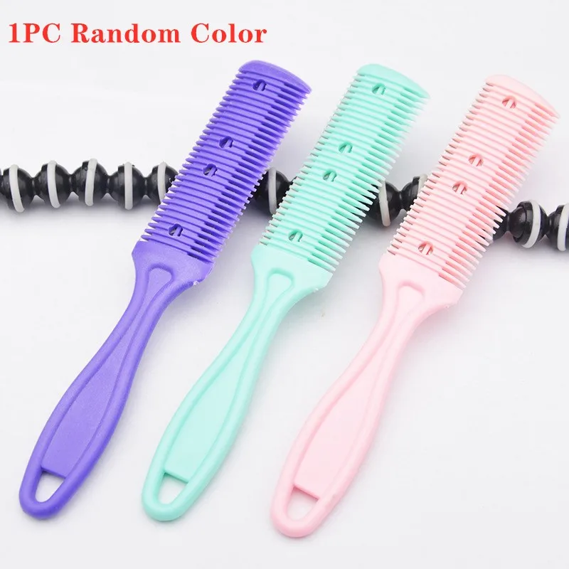3Styles Professional Salon Teasing Back Hair Brushes Wood Slim Line Comb Hairbrush Extension Hairdressing Styling Tools DIY Kit - Color: 1PC Random Color