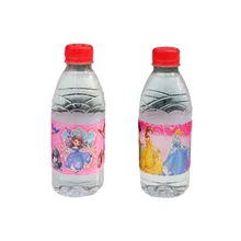 12 шт. DIY принцесса Русалка наклейки для бутылки с водой украшения для дня рождения Детские радужные этикетки для бутылок Детские вечерние сувениры для душа