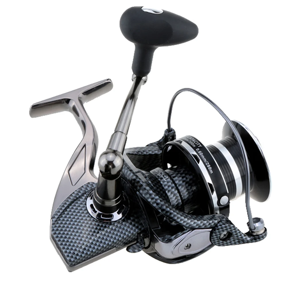 

12+1BB 4.9:1 Right Left Hand Inter-changeable Front Drag Oversized Spinning Fishing Reel Metal Nylon DE9000 / DE10000