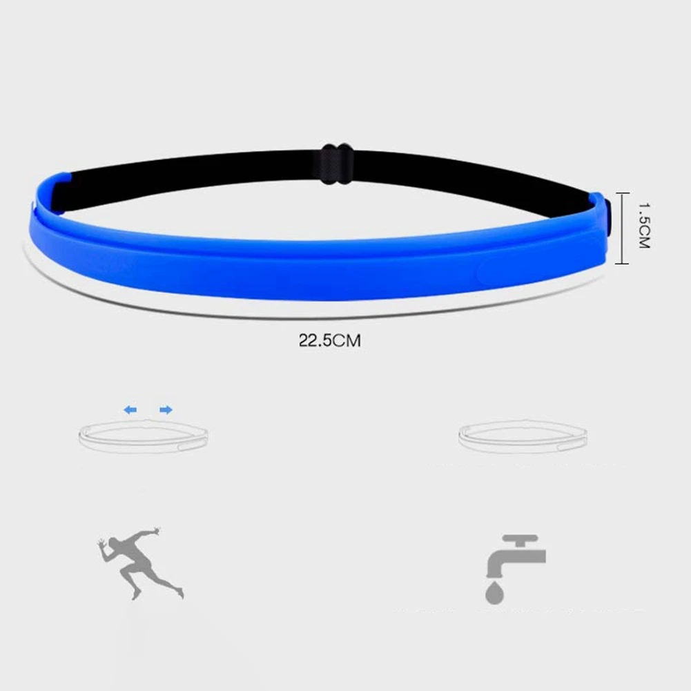 Outdoor Sweatband Women Men Adjustable Breathable Sweat Absorption Silicone Headbands Running Fitness Sportswear Accessory New