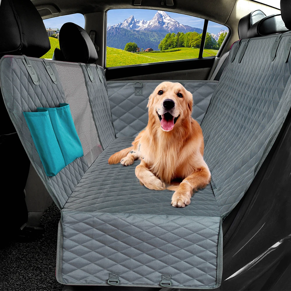 Dog Car Seat Cover Waterproof Pet Travel Dog Carrier Hammock Car Rear Back Seat Protector Mat Safety Carrier For Dogs 10