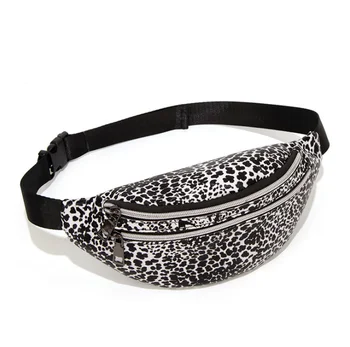 

2020 ladies printed leopard print cool waist bag new double-layer Korean version of the individual shoulder chest bag