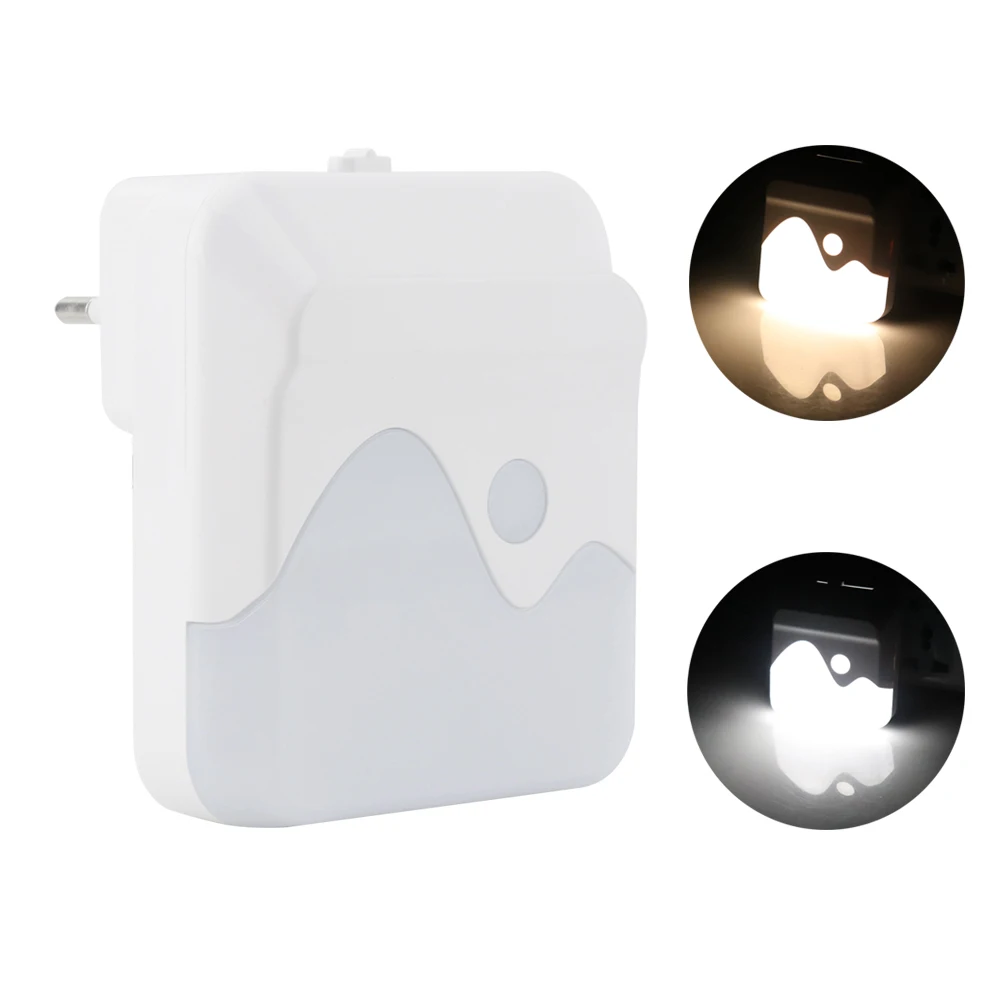

BORUiT Smart Sensor Night Light Plug in EU US UK Plug Light Control Baby Room LED Night Lamp Wireless Corridor Wall Light Sconce