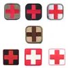 Mini Badge tactique de l'armée médicale en PVC 3D, 2.5cm x 2.5cm, Patch de la croix suisse en caoutchouc rouge ► Photo 1/6