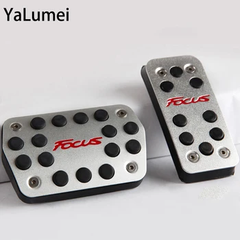 

Aluminum alloy Auto Car Foot Fuel Gas Pedal Pads Accelerator Brake Pedals Covers for Ford Focus 2 3 4 MK2 MK3 MK4 2005-2017