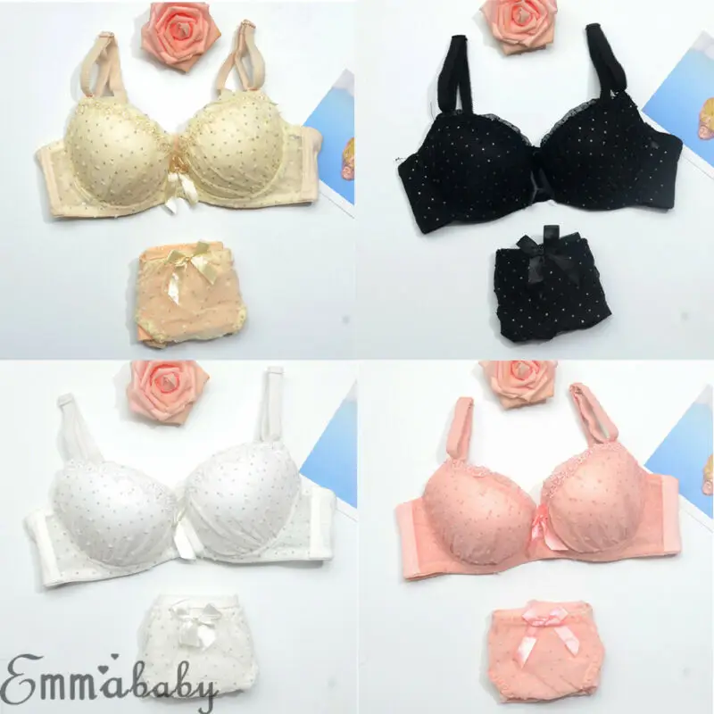 Crystal Women Ladies Lace Bra Sets Underwear Set Push Up A/B and Panty | Женская одежда