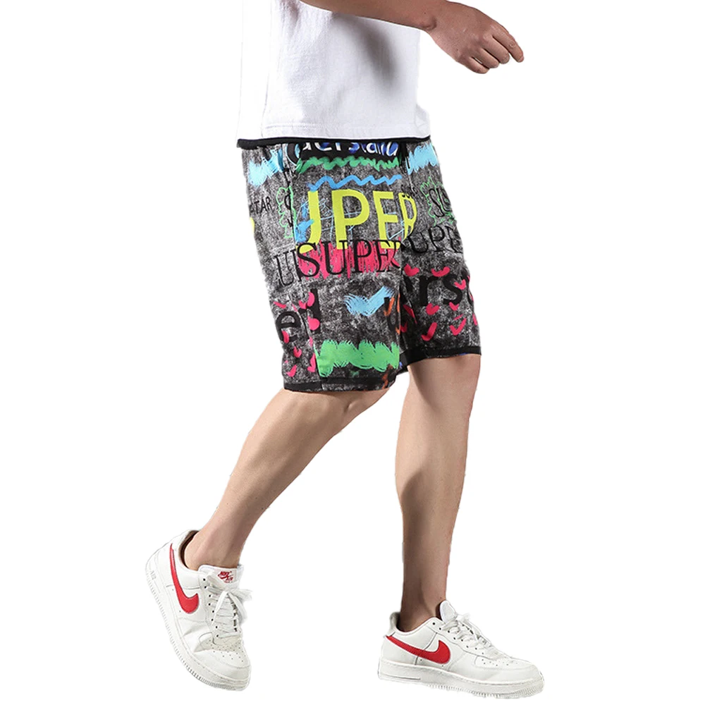 

Summer Men's New Beach Shorts Men's Beach Straight-Cut Casual Camouflage Graffiti Hip Hop Men's Bermuda Beach Shorts yards 5XL