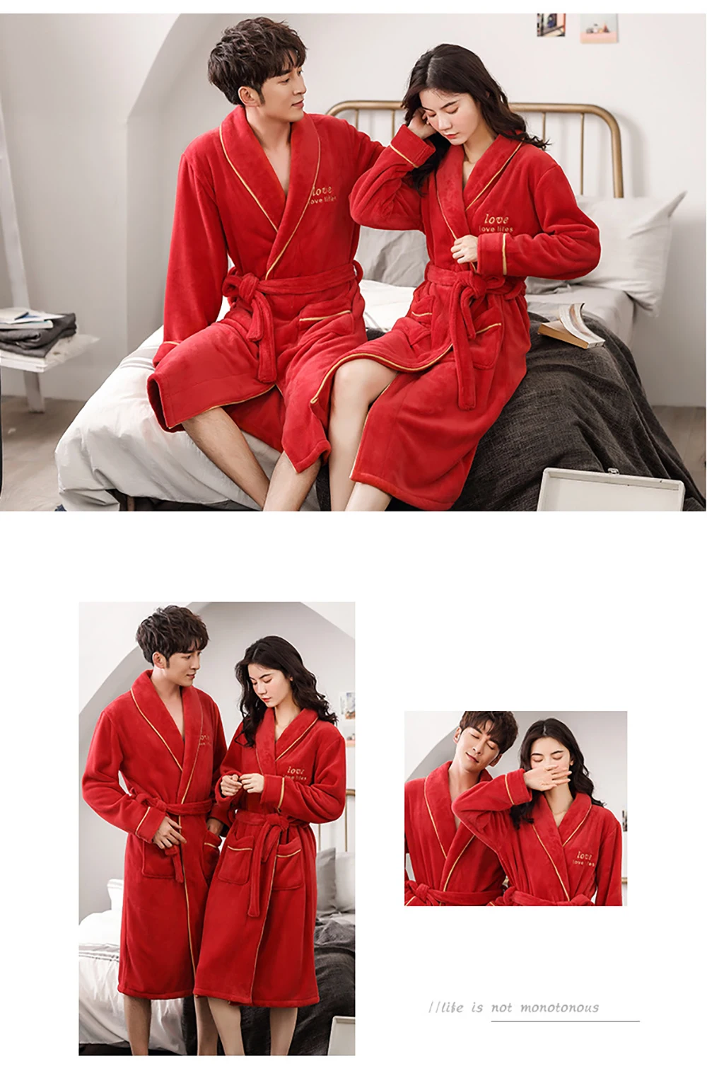 Winter Mens Long Robe Warm Thick Bathrobe Night Dresses Man Coral Fleece Kimono Pajama High-end Letter Embroidery Bath Robes mens fleece pajama pants