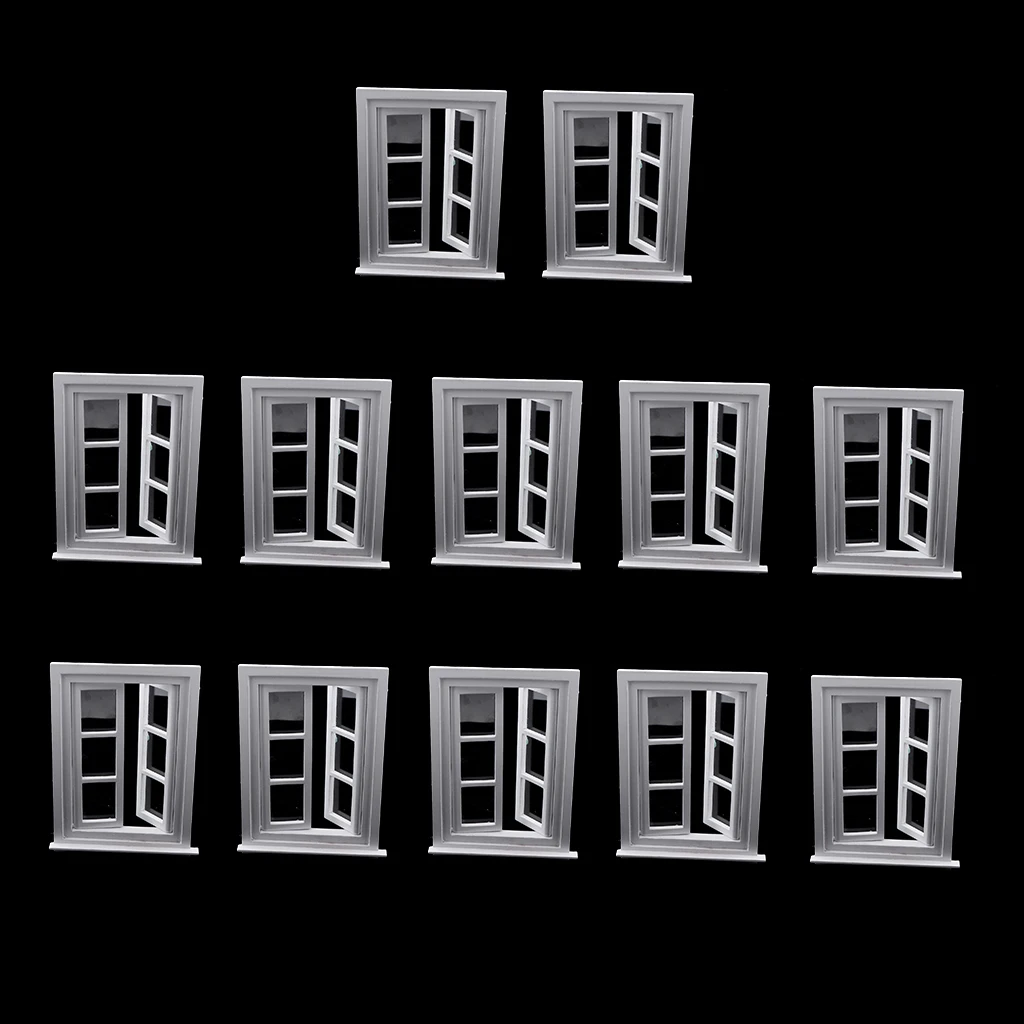 12 Lot 1/12 Mini White Windows Dolls House DIY Accs Children Toys Playset 12 Lot 1/12 Mini White Windows Dolls House DIY Accs Children Toys Playset