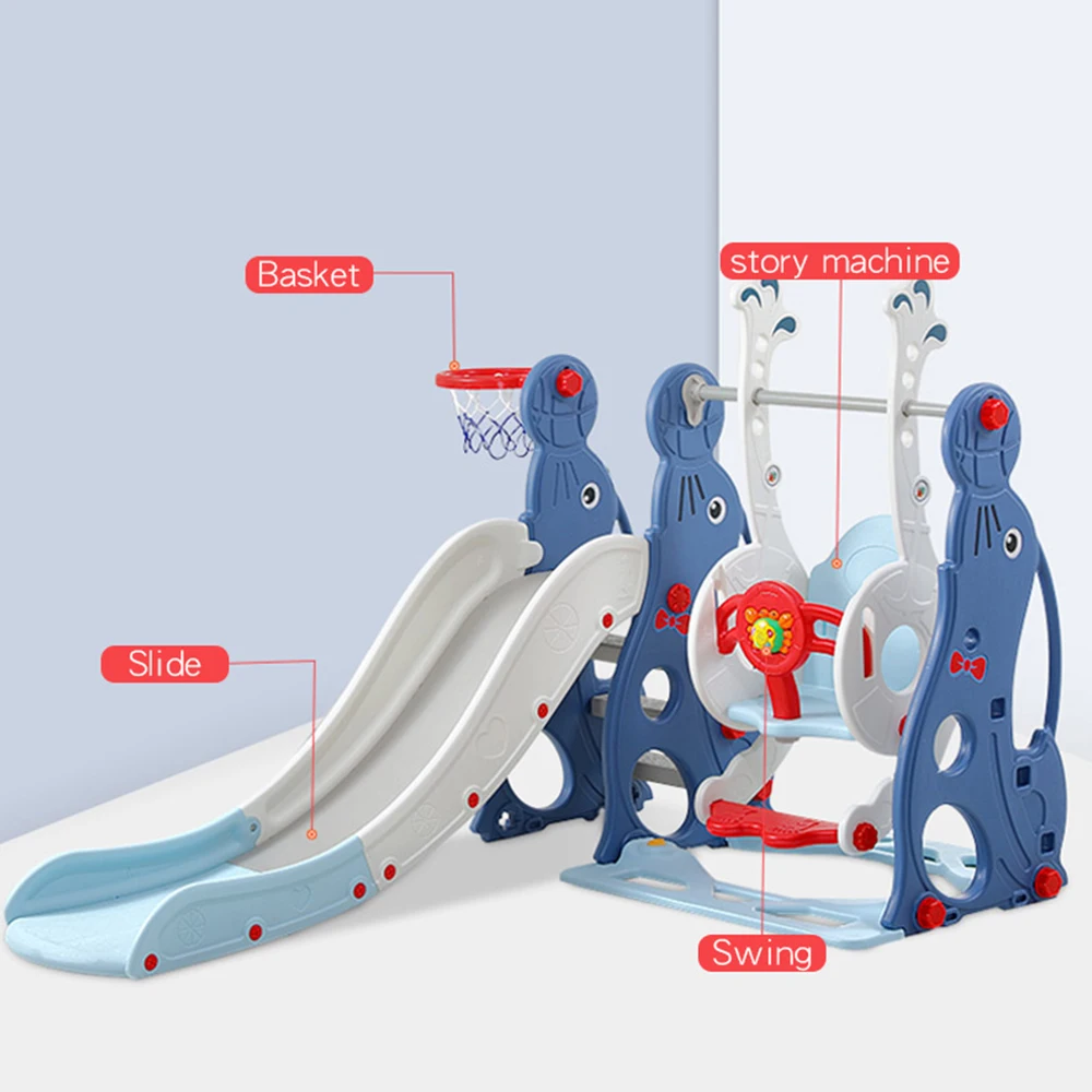Набор слайдов и качелей для детей ясельного возраста 3 в 1 комбинация
