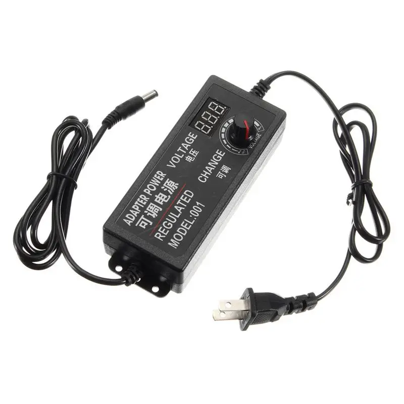 

HHO-9-24V 3A 72W Speed Control Volt AC/DC Adjustable Power Adapter Supply Display Screen US Plug Chargers Accessories