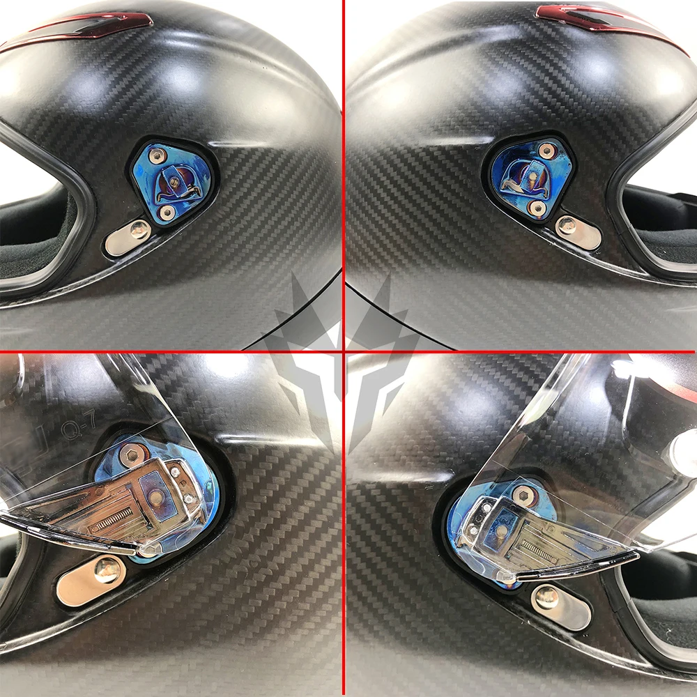 For AGV Pista GP R GP RR Motorcycle Helmet Accessories A Pair of Pivot Kit Base Plate with Four Screws Helmet Accessories