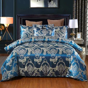 

Satin Jacquard 2/3 pcs Set 2020 New Arrival Bedding Set Classcial Pattern Style Quilt Cover and Pillowcase Cover