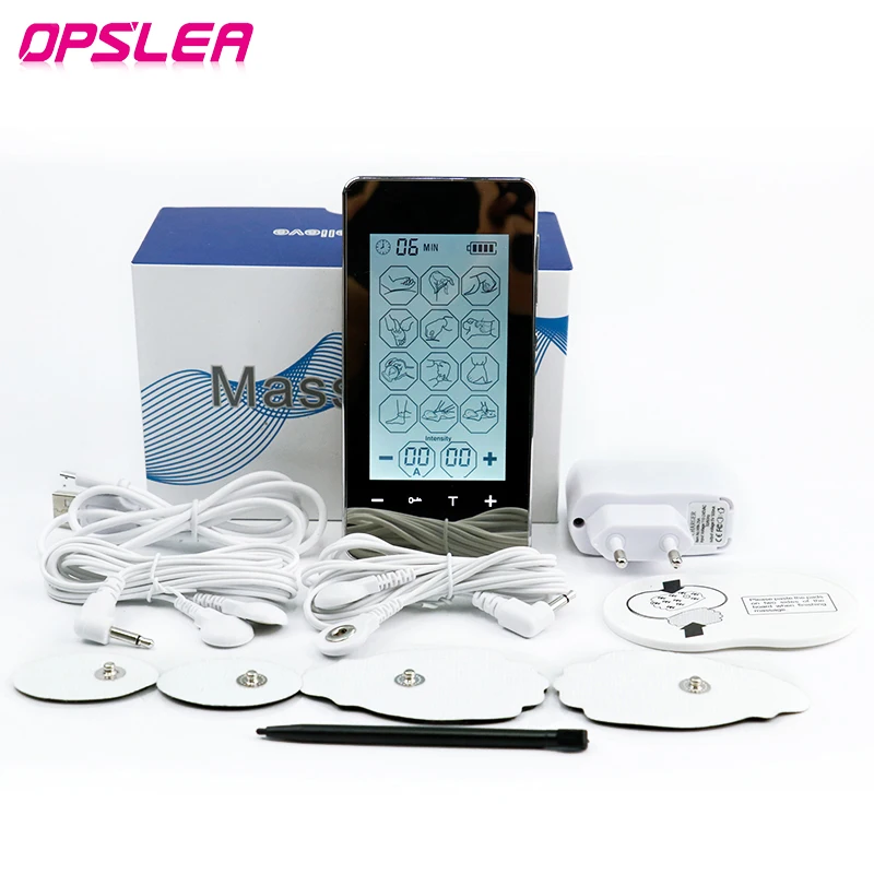 

FDA 2 channel LED Screen smart health EMS TENS Unit electronic acupuncture Massager 12 mode ElectroTherapy device pulse massager