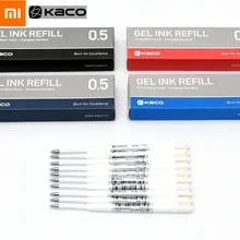 Xiaomi – recharge d'encre Gel rétractable, Standard européen, 0.5MM, pour stylos Gel, fournitures de bureau, 10 pièces/boîte