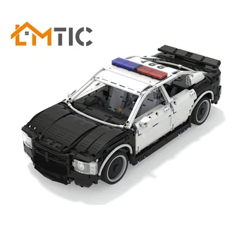 

MOC City Police-Station Car Building Blocks-Dodge Charger US SWAT Team Truck House Bricks Technic Diy Xmas Toys Boys Children