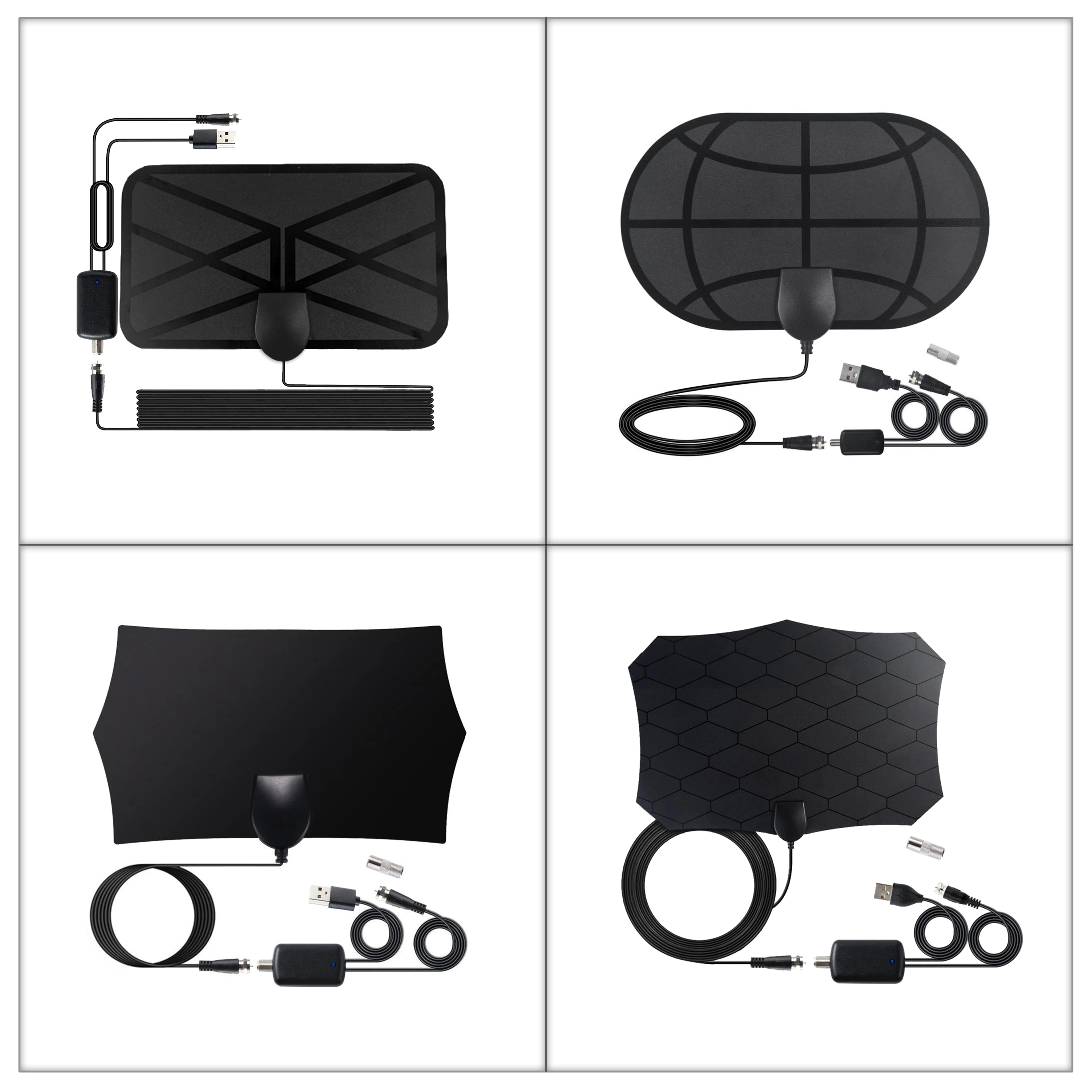 Антенна для интерьера телевизора 80 миль 4K с усилителем сигнала|Телевизионные