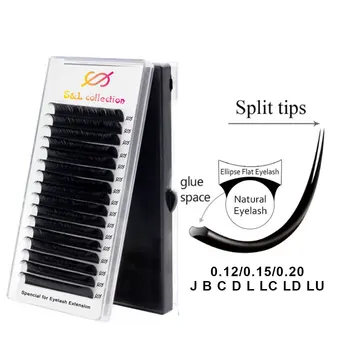 

Flat Ellipse Eyelashes Maquiagem Split Tips Ellipse Shaped Natural Light Magnetic Ellipse Lashes Glossy Color