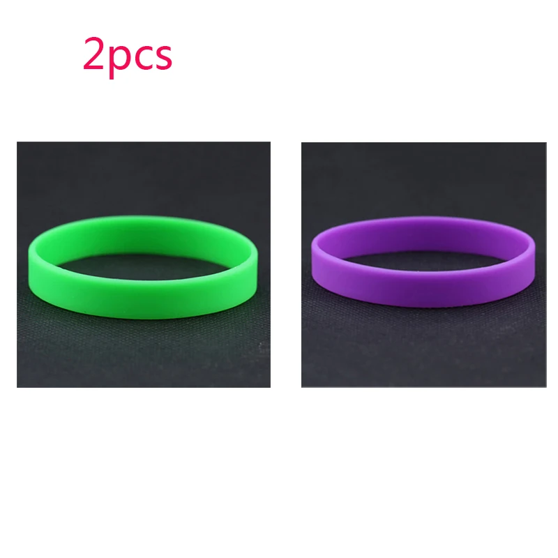 2 Pcs/set Silicone Rubber Wristband Bracelet Fitness Couple Wristband bracelet jewelry