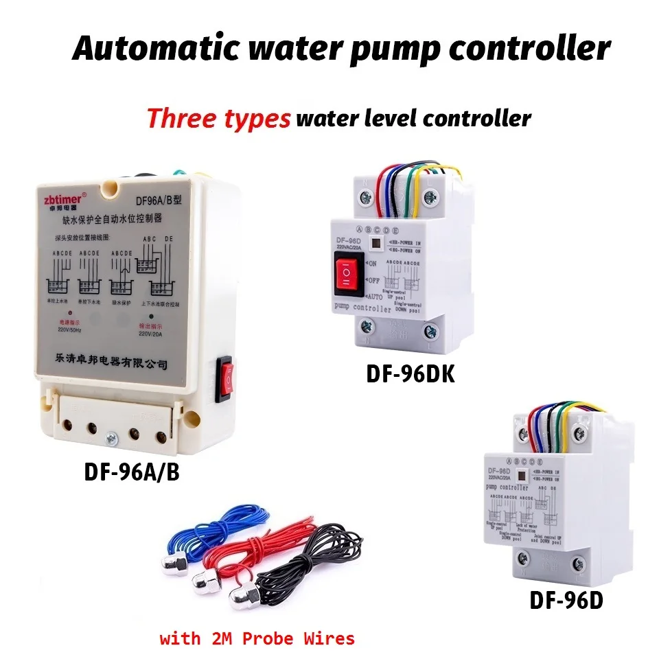 DF-96D/DK A/B Automatic Water Level Controller Switch 20A 220V Water tank Liquid Level Detection Sensor Pump Controller water level switch liquid level sensor water pump controller