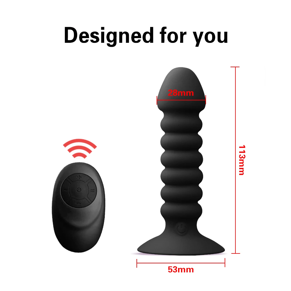 10 Speeds Wireless Remote Anal Dildo Male Prostate Massager Strong Sucker Unisex G-spot Stimulator Anus Penis Vibrator Sex Toys