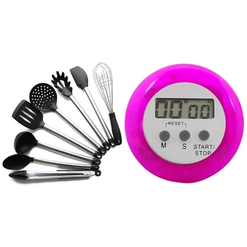 

1 Set Kitchen Utensil Set Modern Nonstick Utensils Cooking Tools & 1 Pcs Digital Electronic netic Kitchen Timer