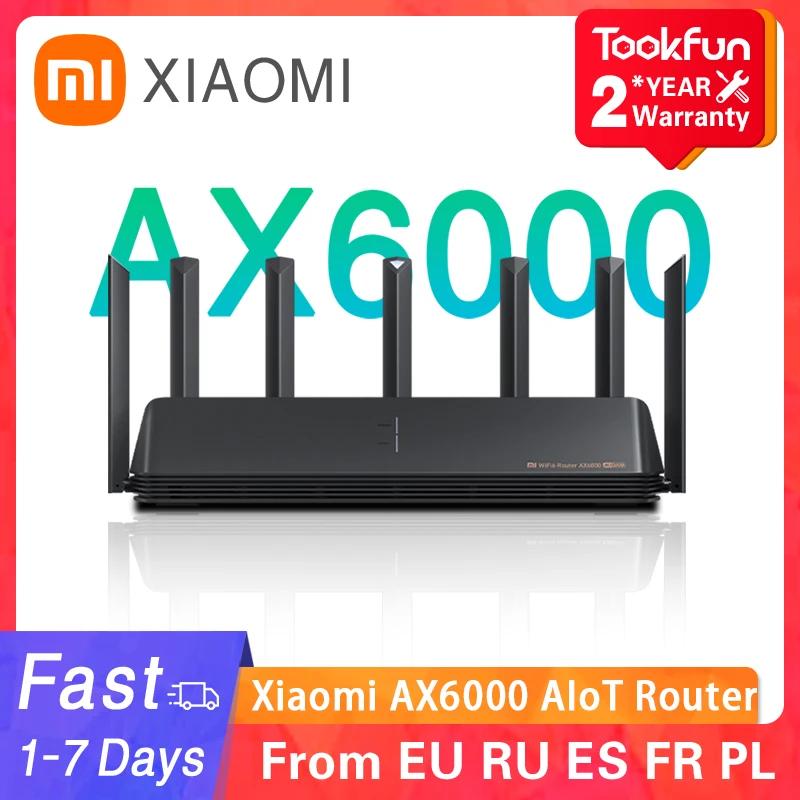 Оригинальный маршрутизатор Xiaomi AIoT AX6000 WiFi6 VPN Mesh 512 Мб/с ретранслятор ЦП Qualcomm
