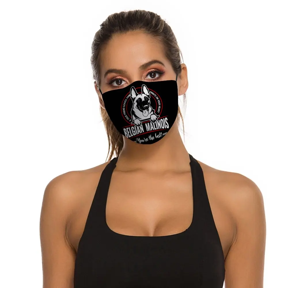 Fashion Men Face Mask Belgian Malinois Dust Mask Cotton Dust Mask Best Friend Shepherd Dog Face Mask Gift Idea K002011