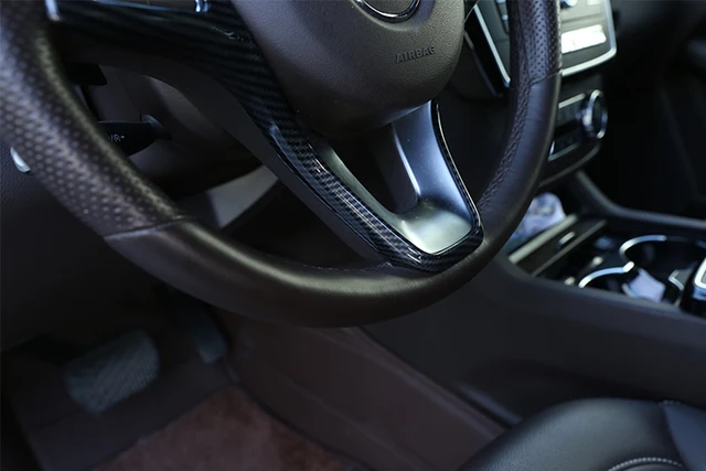 Auto Innenraum Carbon Fiber ABS Auto Lenkrad Dekoration Rahmen Trim Für Für  Benz CE GLC CLA GLA Klasse W205 W213 X253 C117 X156 Interieur Zubehör  (Farbe : Rot): : Auto & Motorrad