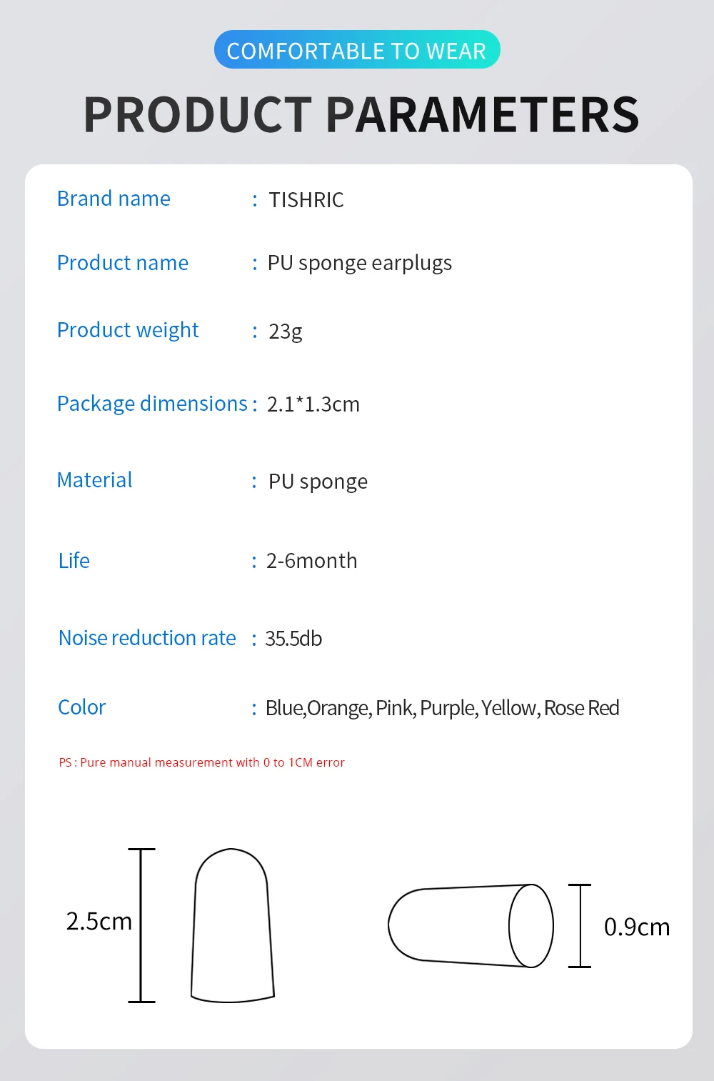 5pairs Box-packed PU Sponge Earplugs Ear Protection Noise Reduction Sound Insulation Sleep Noise Reduction - Famidy.com