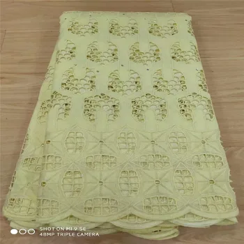 

African swiss voile lace fabric in switzerland embroidered lace dry cotton lace fabric for wedding dress 5yards/lot H66-906