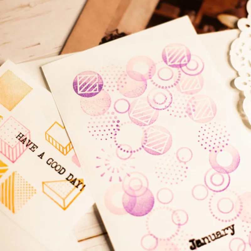 Геометрический Рисунок скрапбукинга Марка Дизайн DIY прозрачный штамп Круглый с волнообразными линиями солнечный галстук-бабочка
