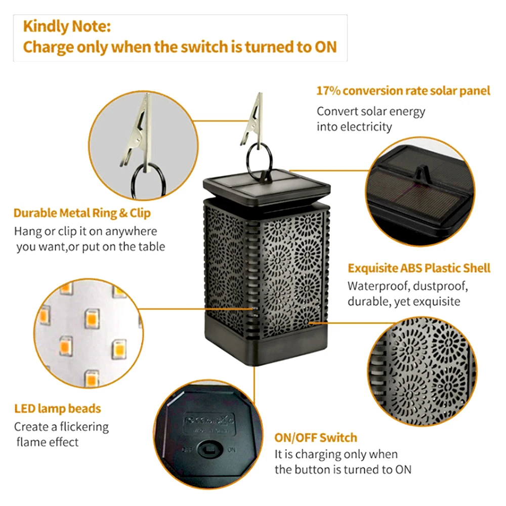 Светодиодный солнечные фонари верхнего света танцующее пламя водонепроницаемый открытый подвесной фонарь декоративный ландшафт ночные светильники солнечные огни