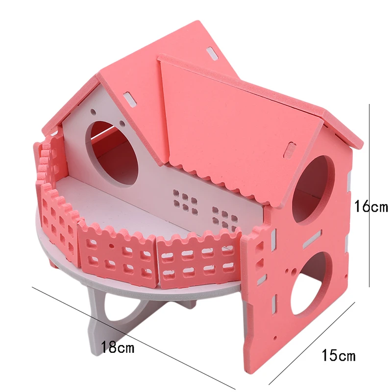 Милые клетки для хомяка прочный деревянный хомяк гнездо экологически чистый дом красочный замок маленькое животное домик для домашних животных для хомяка