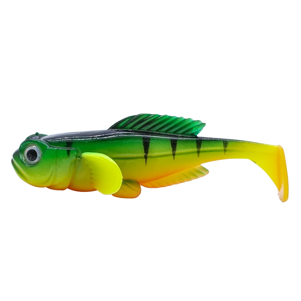 5 teile/paket Grundel Paddel Weichen Köder 80mm 9,5g Neue Swimbait Ultra Realistische Design Fisch Köder Feinste Detaillierte softbait Angeln Locken – Detail 10