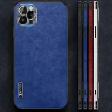 Luxurious For IPhone 12 Mobile Phone Case With Lens Protection Leather 12Promax Cover Suede Silicone Sleeve 12Promax 12 Shell