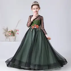 2019New красное китайское традиционное платье для девочек; детское платье для свадебных торжеств; одежда в китайском стиле в китайском